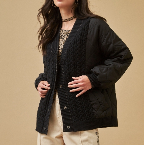 Nekane Jackets & Blazers - NWT NEKANE | $148 "Samui" Mixed Media Bomber Jacket